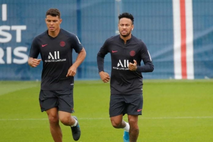 Jogador Neymar e Thiago Silva (Foto: Reprodução/Instagram)