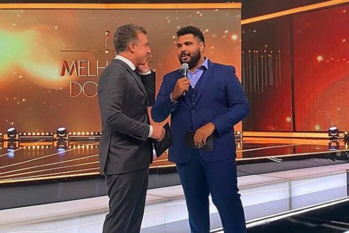 Paulo Vieira e Luciano Huck no Melhores do Ano - TV Globo