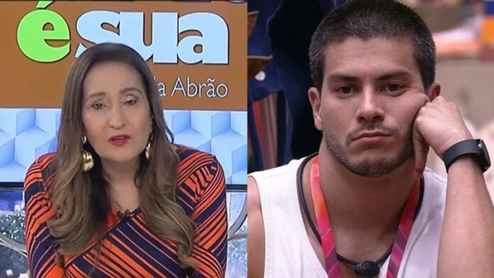 Sônia Abrão e Arthur Aguiar (Foto Reprodução/Rede TV/Globo)