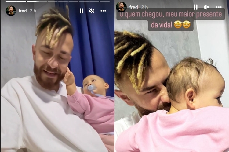 Fred e seu filho Cris reprodução Instagram Stories