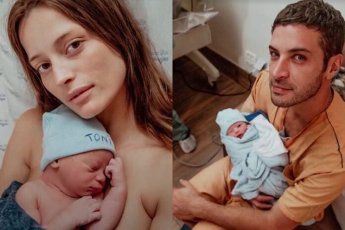 Leandro Lima, esposa e filho (Foto: Reprodução/Fantástico/TV Globo)