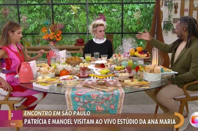 Ana Maria Braga com Patrícia e Manoel Soares