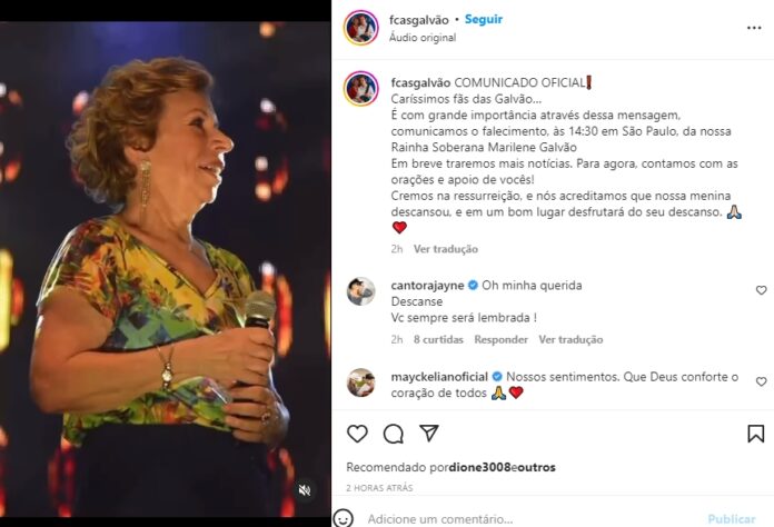 Marilene Da Dupla As Galvão Morre Aos 80 Anos Em São Paulo 4750