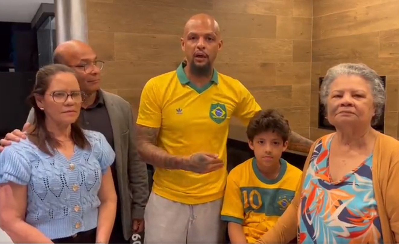 Felipe Melo com a família