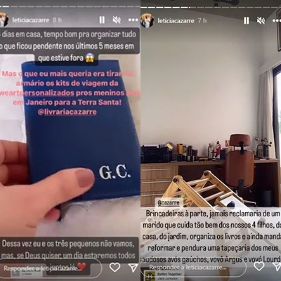 Letícia Cazarré reprodução Stories Instagram