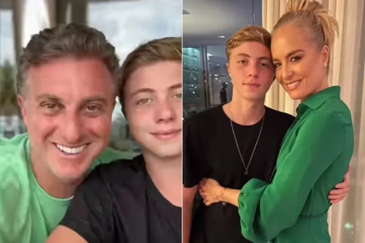 Luciano Huck e Benicio- Angélica e Benício reprodução Instagram montagem Area Vip