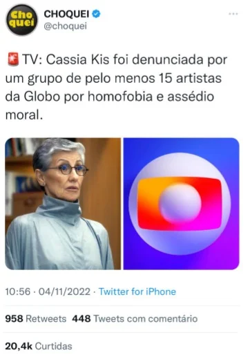 Publicação sobre Cássia Kis (Foto: Reprodução Instagram)