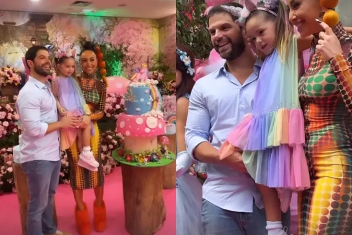 Sabrina Sato e aniversário de Zoe, fotos Stories do instagram montagem Area Vip