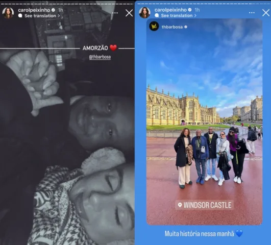 Carol Peixinho e Thiaguinho (Foto: Reprodução/Stories do Instagram)