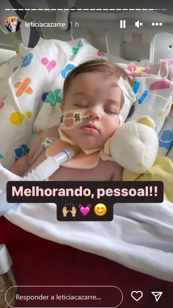 Guilhermina filha de Letícia Cazarré Stories