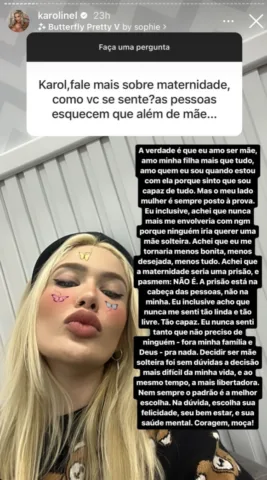 Karoline Lima faz desabafo (Foto: Stories do Instagram)