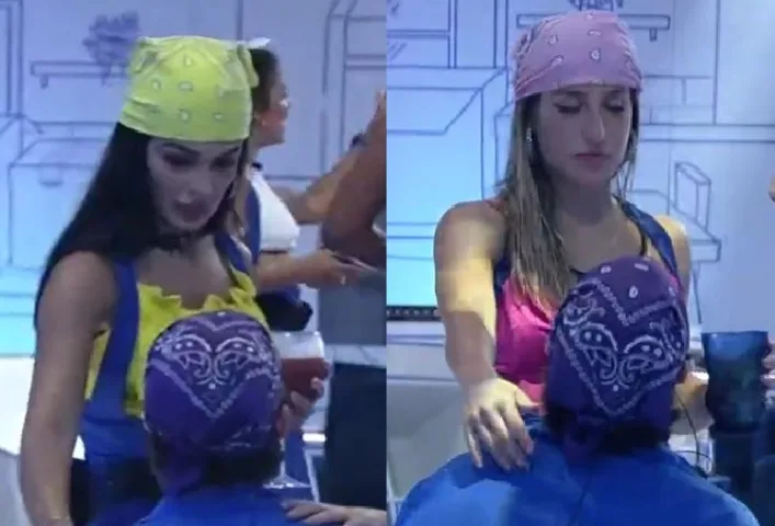 Larissa, Bruna Griphao e Gabriel no BBB23 (Foto: Globoplay)