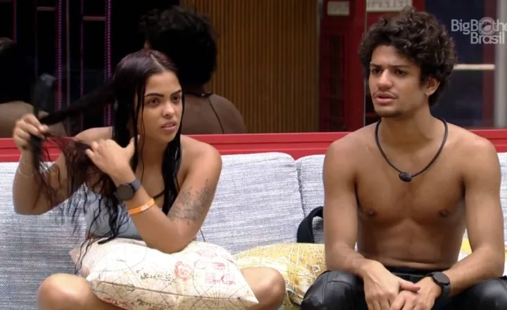 Paula e Gabriel Santana no BBB23