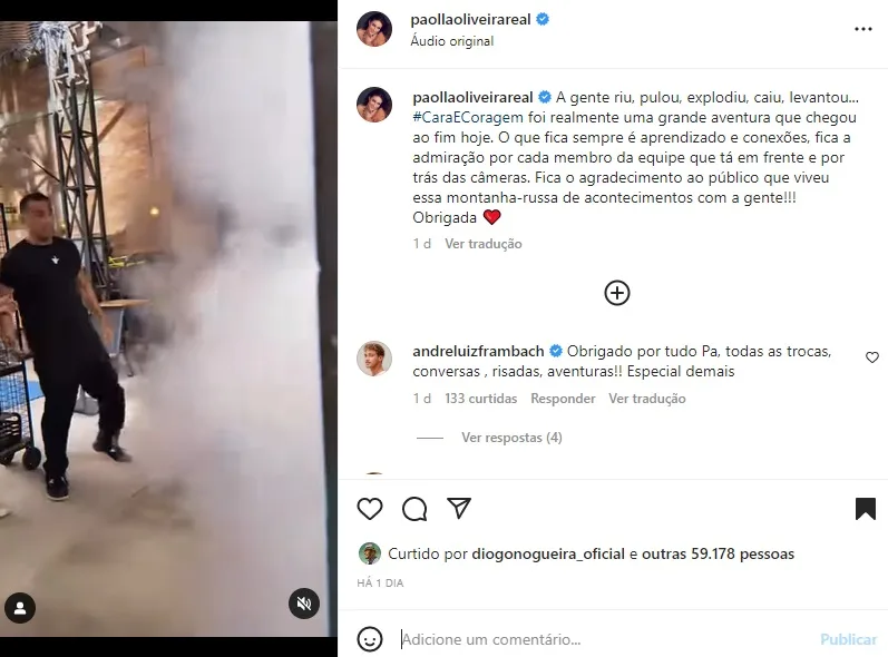 Postagem Paolla Oliveira Foto: Reprodução Instagram)