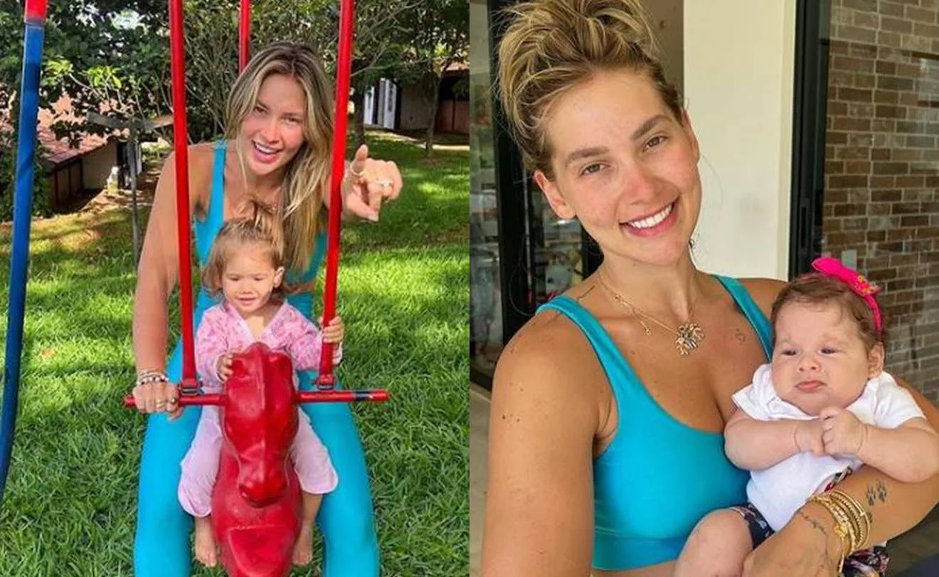 Virgínia Fonseca com Maria Alice e Flor
