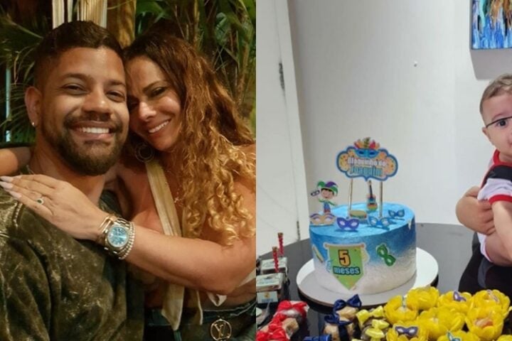 Guilherme Militão e Viviane Araújo reprodução Instagram montagem Area vip