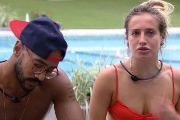 Ricardo e Bruna no BBB (Foto: Reprodução/Gshow)