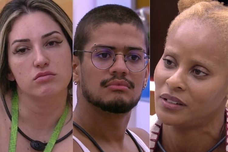 Aline, Amanda e Gabriel