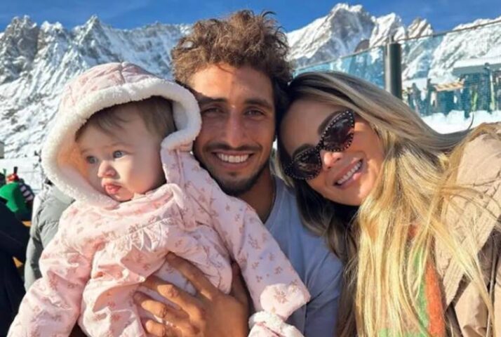 Lucas Chumbo, Monise Alves e a filha Maitê — Foto: Reprodução/Instagram