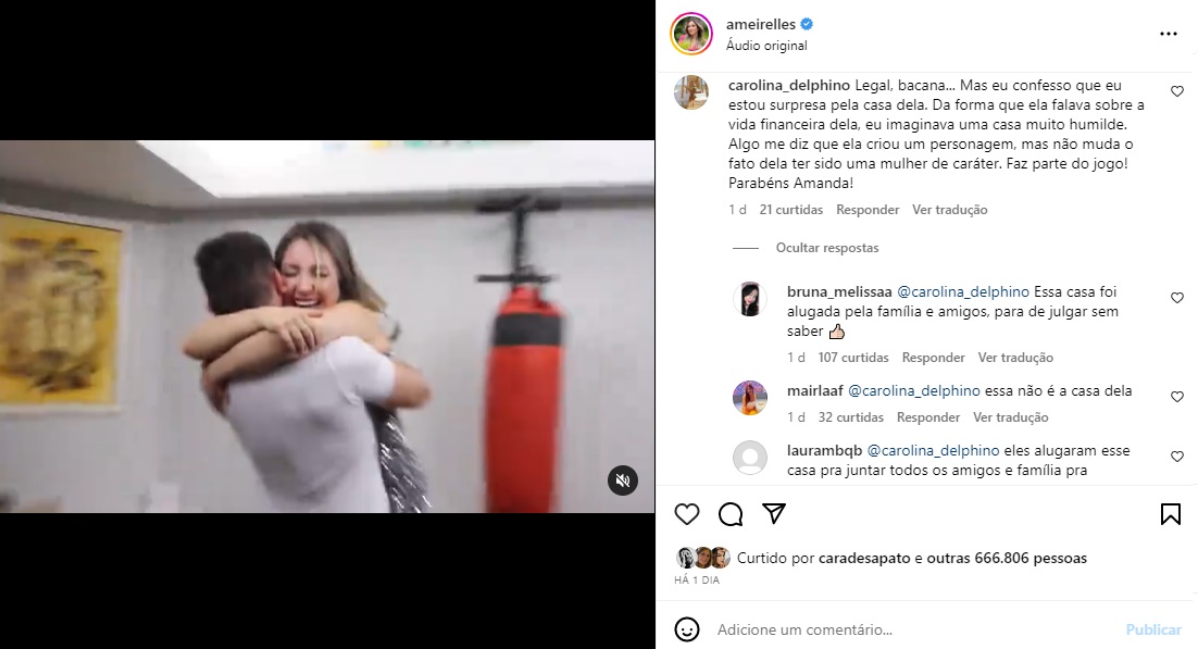 Postagem Amanda (Foto: Reprodução Instagram)