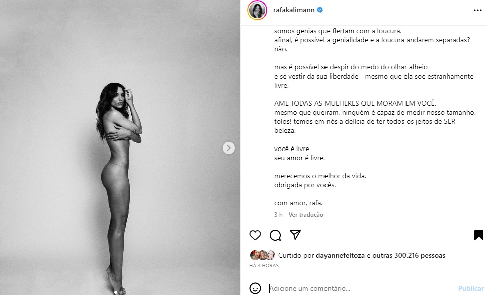 Postagem Rafa Kalimann (Foto: Reprodução Instagram)