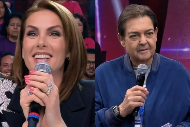 Ana Hickmann e Faustão(Foto: Reprodução/Band TV)