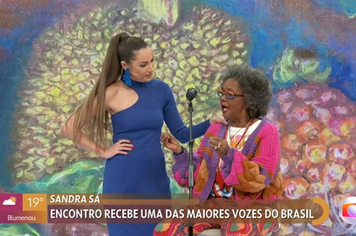 Patrícia Poeta e Sandra Sá no Encontro