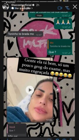 Print do storie de Thomaz Costa