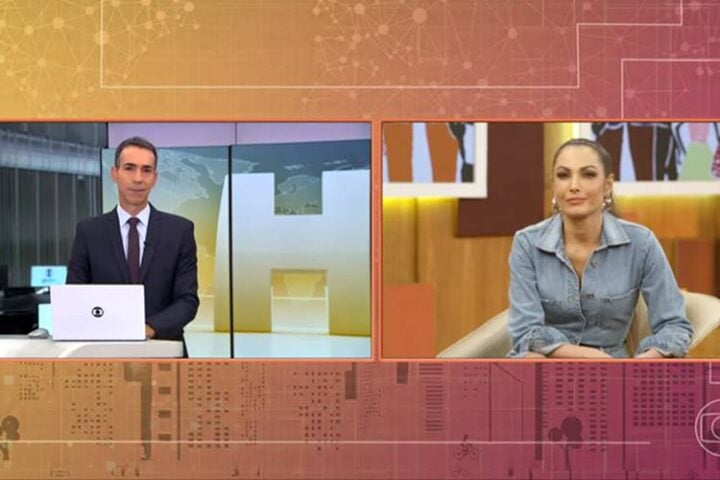 César Tralli e Patrícia Poeta no Encontro