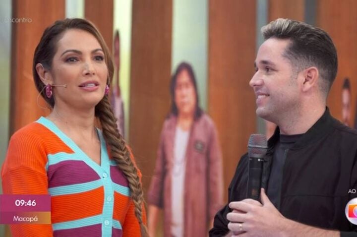 Patrícia Poeta e Pastor Lucas no Encontro