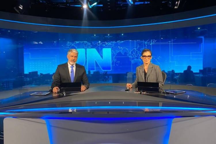 William Bonner e Renata Vasconcellos no JN