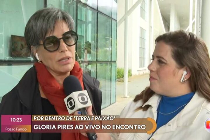 Glória Pires e Tati Machado no Encontro - Foto: TV Globo