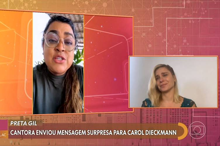 Preta Gil e Carolina Dieckmann no Encontro
