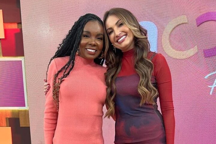 Thelma Assis e Patrícia Poeta no Encontro