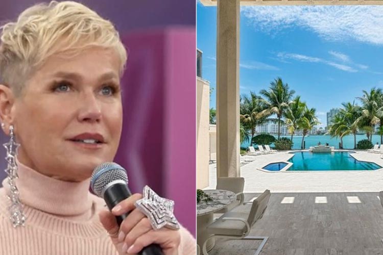 Xuxa Meneghel e área externa da sua mansão