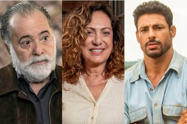 Antônio, Agatha e Caio em Terra e Paixão - Foto: Globo