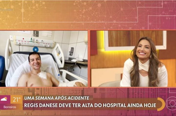 Regis Danese e Patrícia Poeta no Encontro - Foto: TV Globo