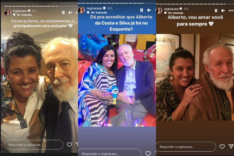 Regina Casé se pronunciando nos Stories sobre a morte do amigo (Reprodução; Instagram)