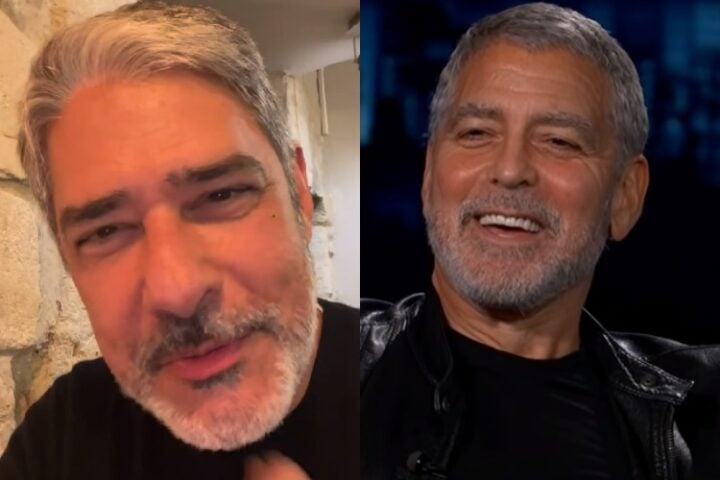 William Bonner e George Clooney (Foto: Reprodução Instagram/ABC)