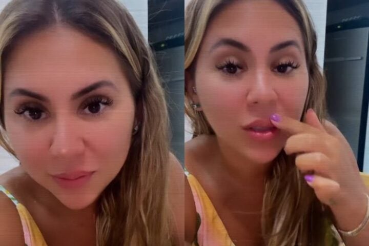 Natália Toscano relatando tudo (Reprodução Instagram)