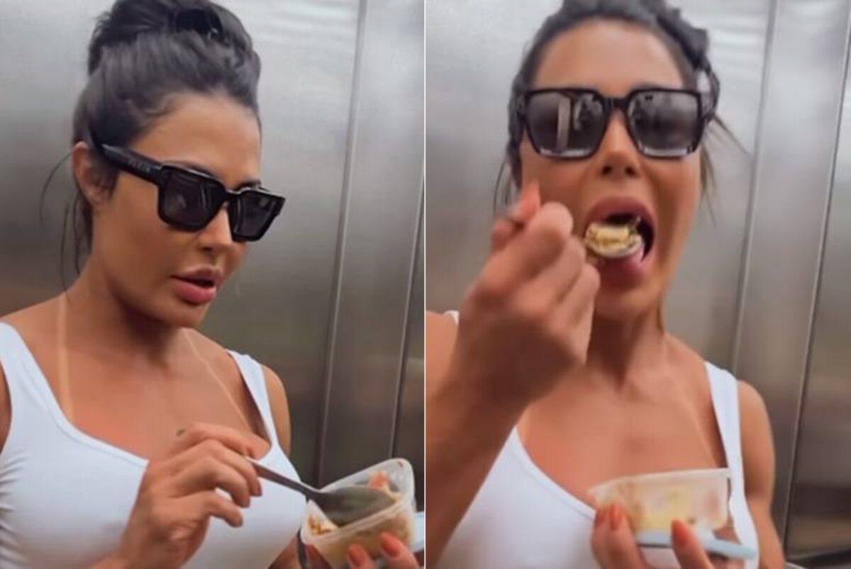 Gracyanne Barbosa surge comendo marmita no elevador e expõe reação dos  vizinhos - Área VIP