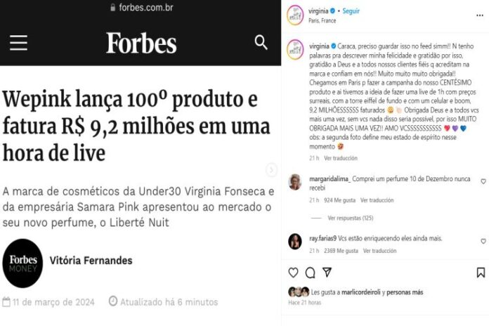 Grávida, Virginia Fonseca revela faturamente milionário: "9,2 milhões" (Foto: Reprodução Instagram)