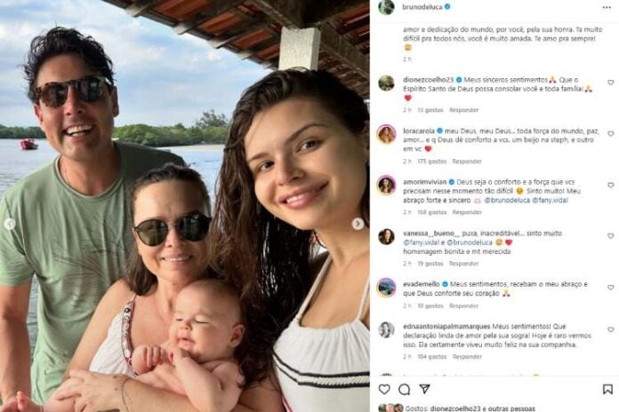 Bruno de Luca recebendo apoio (Reprodução: Instagram)