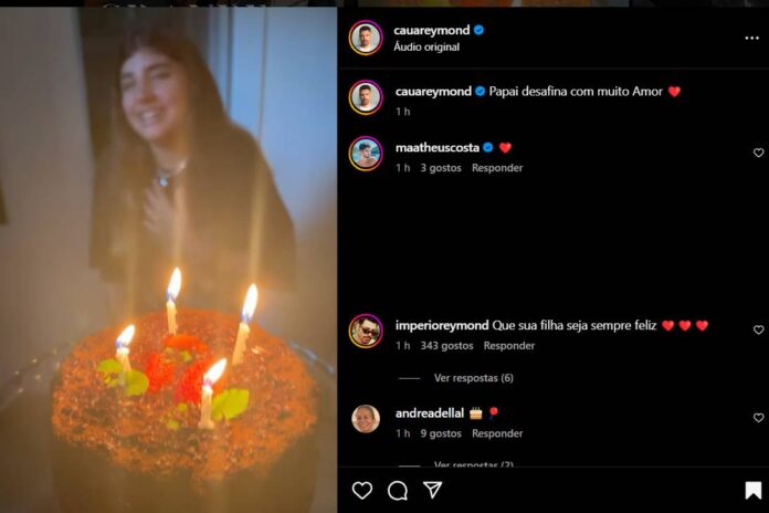 Caua Reymond fazendo surpresa para Sofia (Reprodução: Instagram)