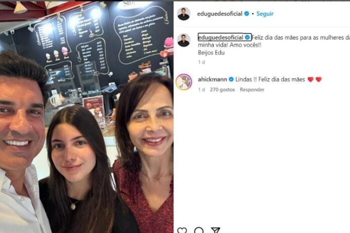 Edu Guedes, Filha e Mãe (Reprodução: Instagram)