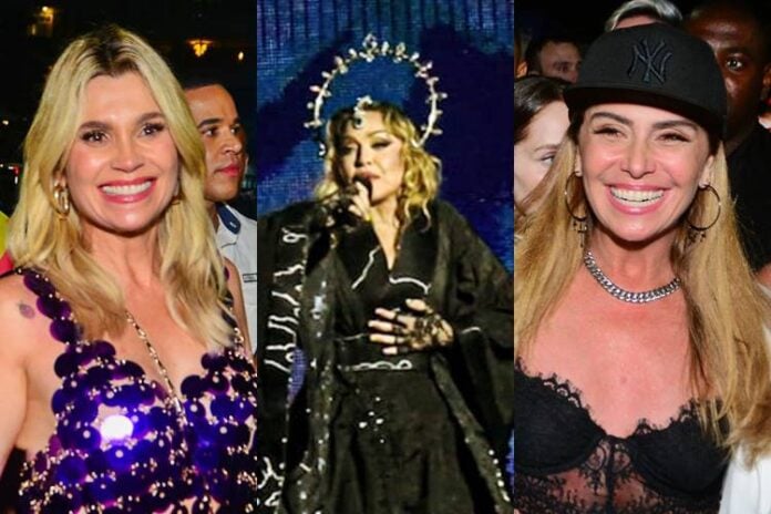 Famosos no show da Madonna