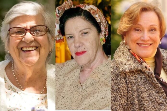 Hilda Rabello, Neusa Maria Faro e Nicette Bruno, atrizes de Alma Gêmea