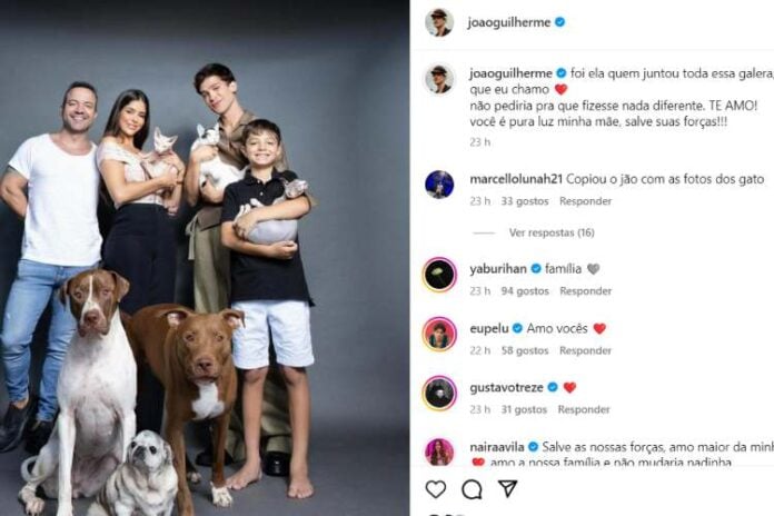 João Guilherme e a mãe Naiara (Reprodução: Instagram)