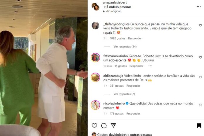 Os comentários sobre Roberto dançando (Reprodução: Instagram)