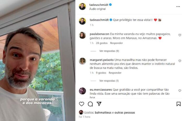 A publicação de Tadeu (Reprodução: Instagram)